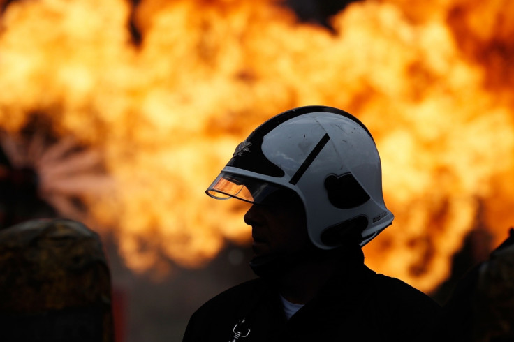 Merseyside Fire Brigade firefighter explosion background