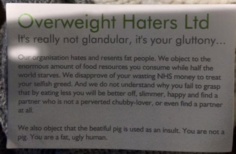 Overweight Haters Ltd