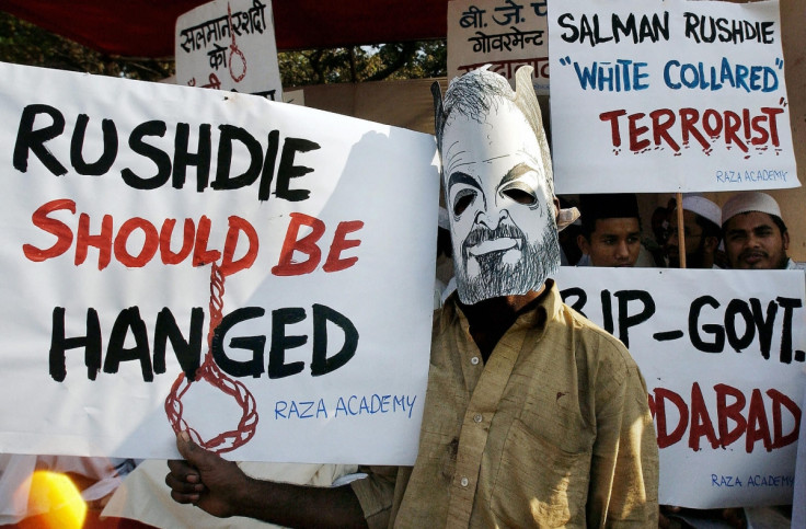Protests against author Salman Rushdie
