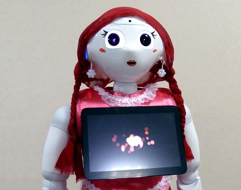 Pepper personal robot companion dressed up