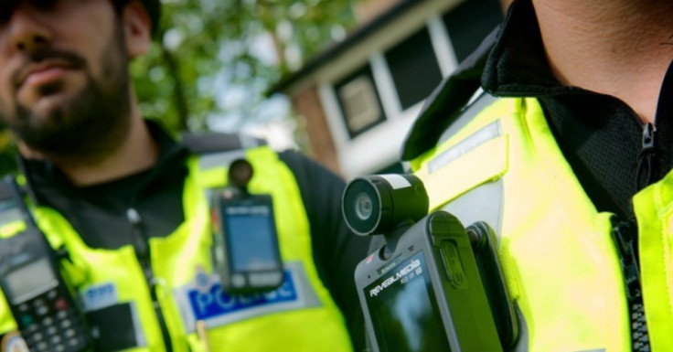 West Midlands Police wearing body cameras