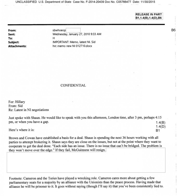 HRC Emails David Cameron 2