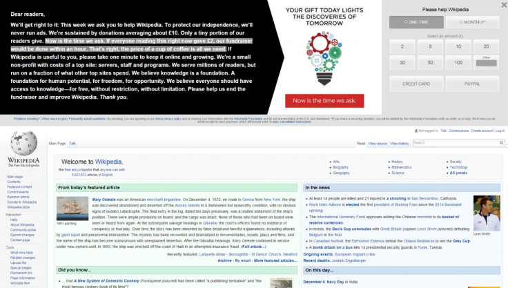 Wikipedia annual fundraising campaign 2015