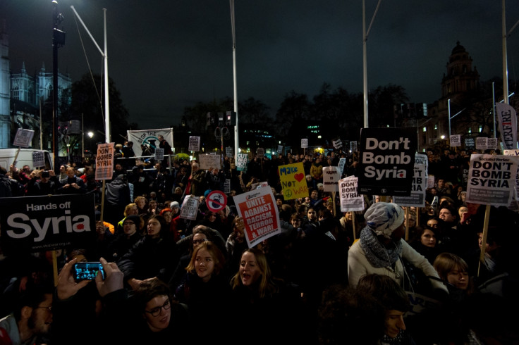 Protests against air strikes