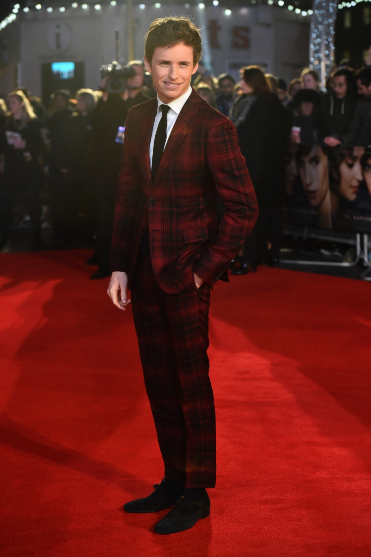 Eddie Redmayne wears tartan suit