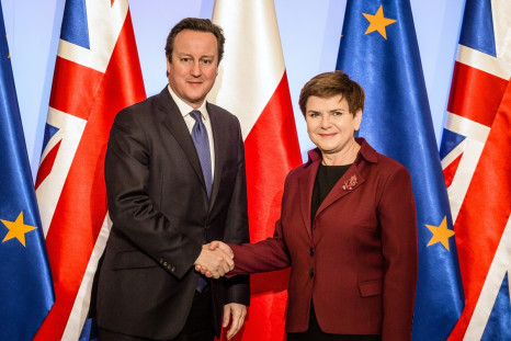 David Cameron and Beata Szydlo 