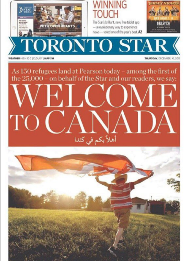 Toronto Star front page