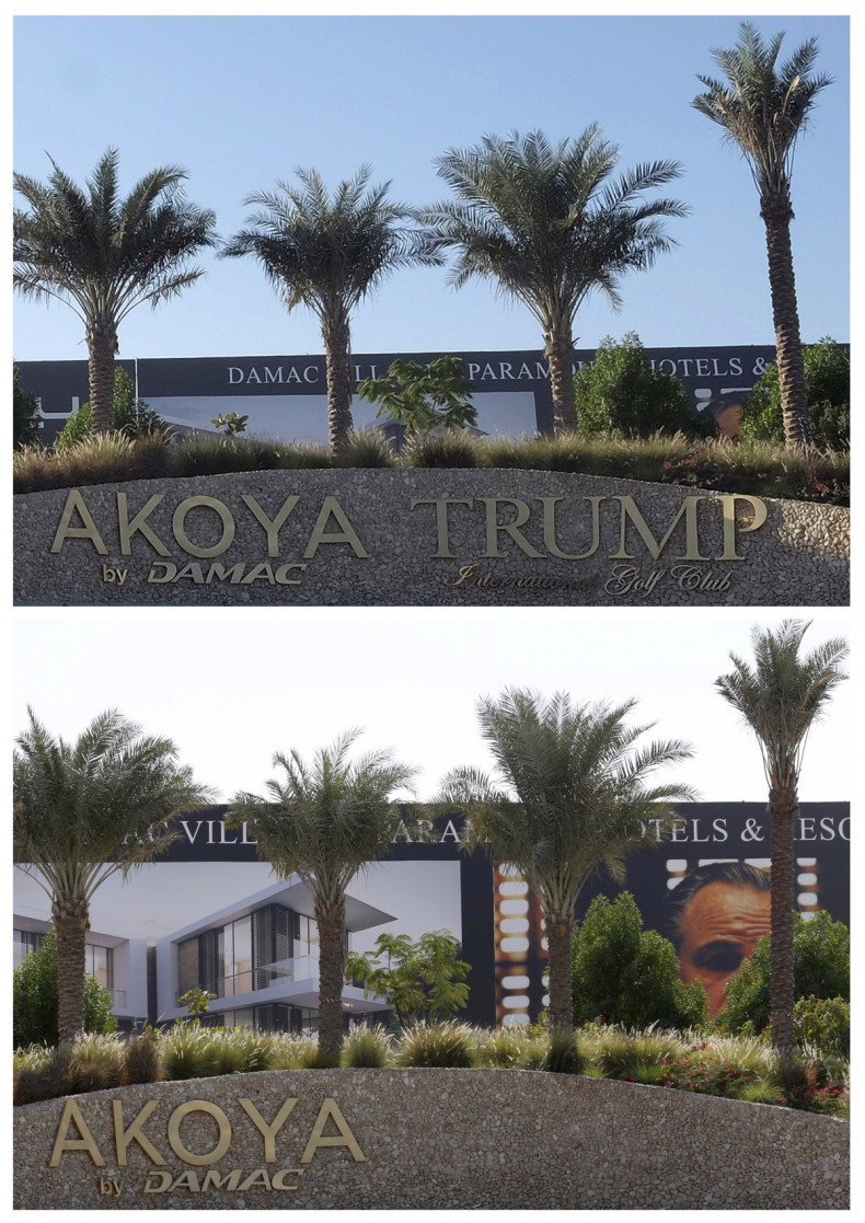 Trump signboard Dubai Damac 