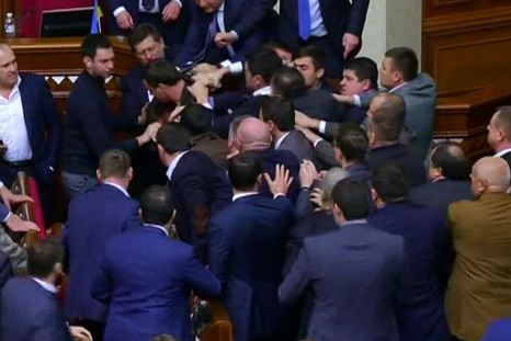 Brawl in Ukraine parliament