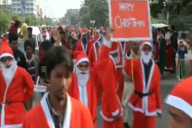 Santa Claus parade in Pakistan