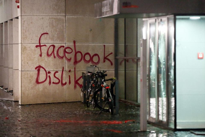 Facebook Germany vandalised