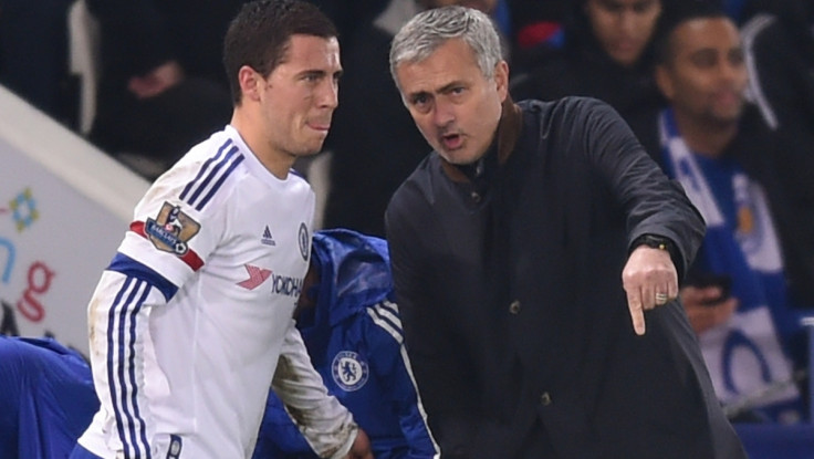 Eden Hazard and Jose Mourinho