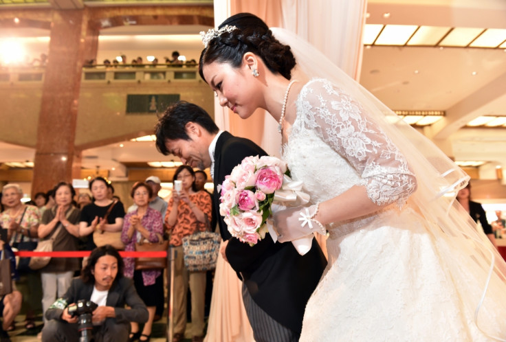 A wedding ceremony in Japan
