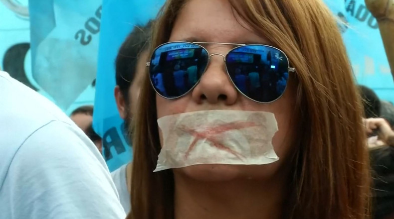 Argentina pro-media law protester