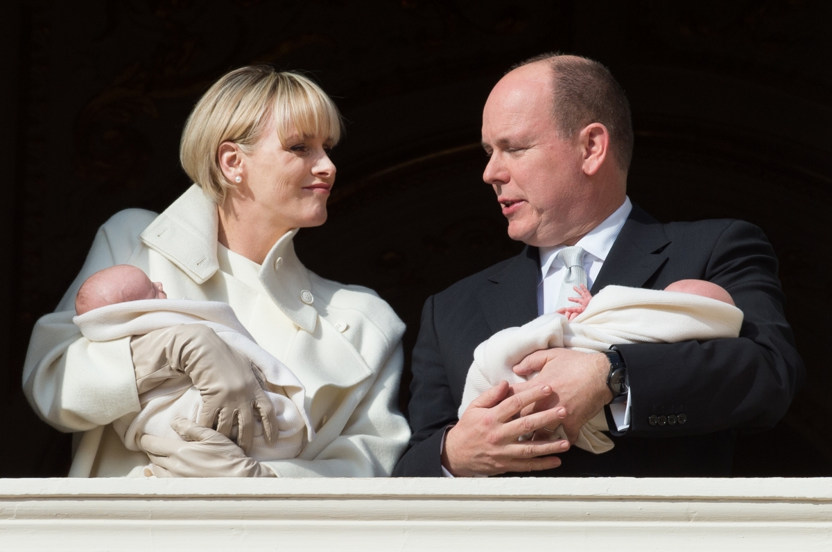 Princess Charlene with her twins