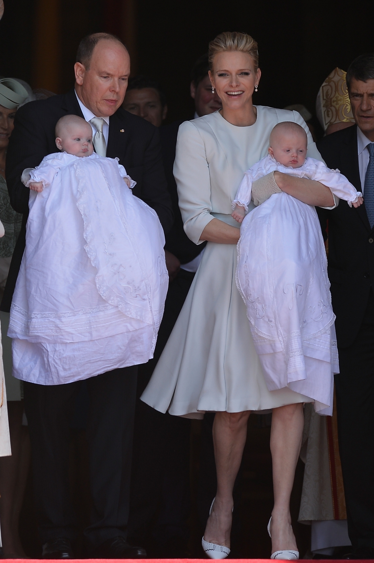 Princess Charlene with her twins