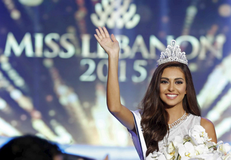 Miss Lebanon 2015 Valerie Abou Chacra winning