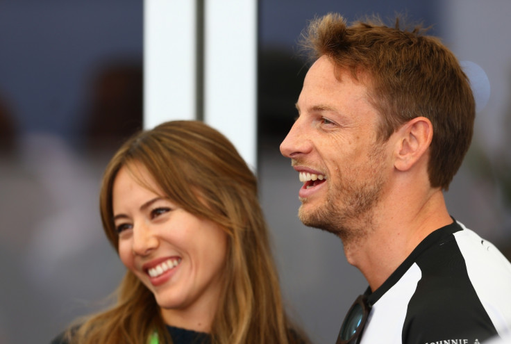 Jenson Button and Jessica Michibata