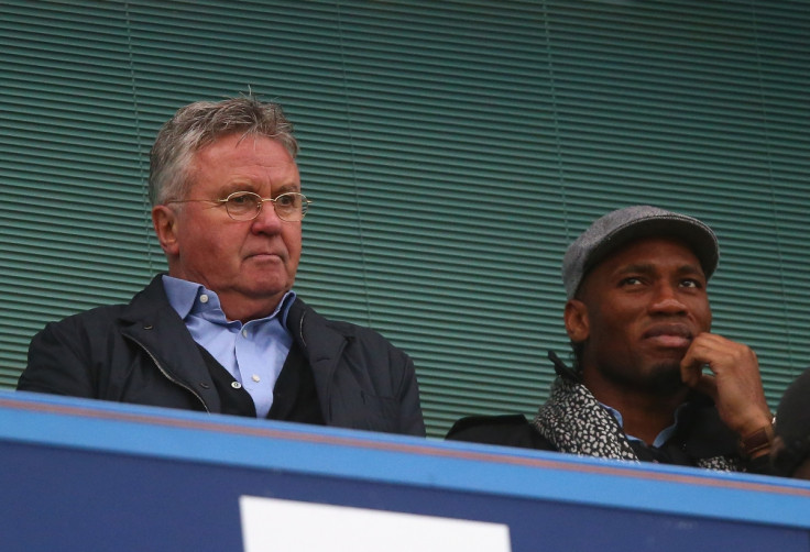 Guss Hiddink and Didier Drogba