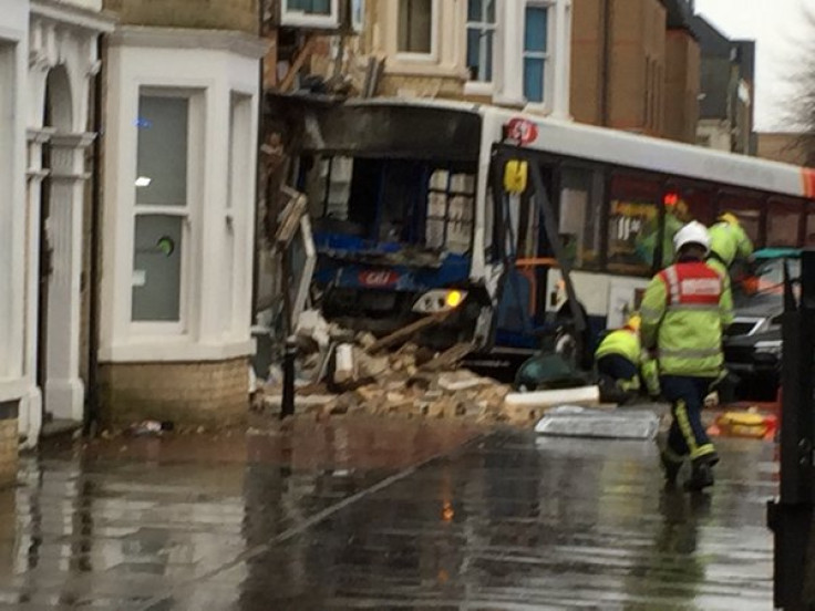 Scene of the Peterborough bus crash