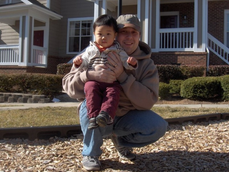 Eric Cooper and his son Cooper Chen