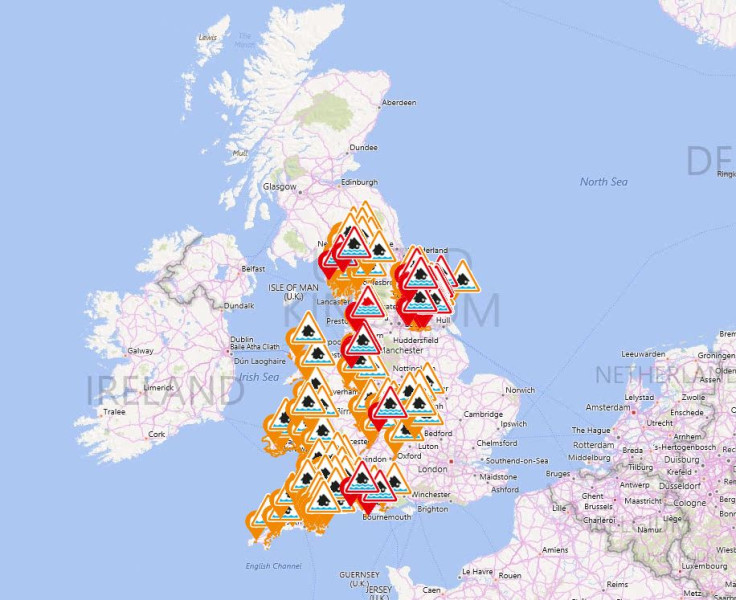 flood warning map