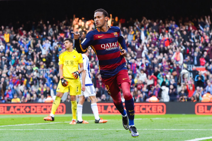 Neymar playing for Barcelona