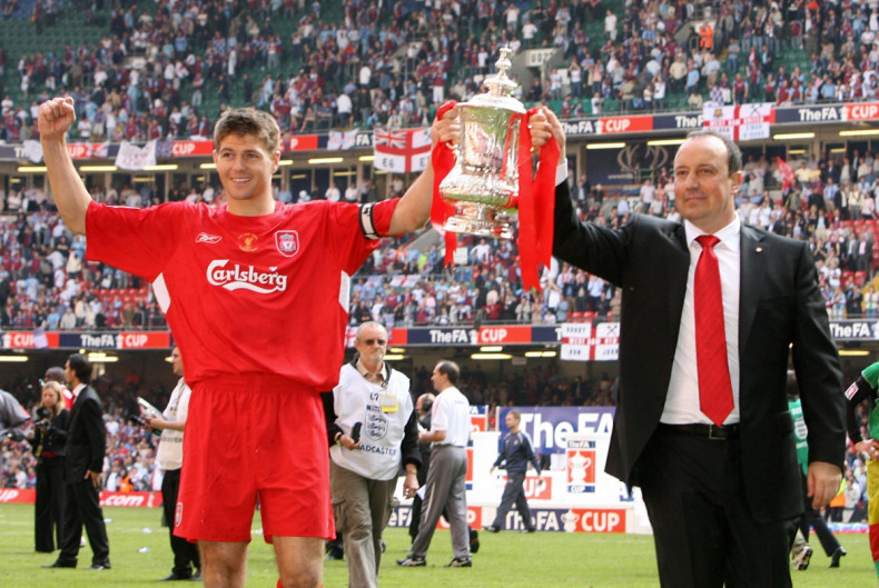 Steven Gerrard and Rafael Benitez