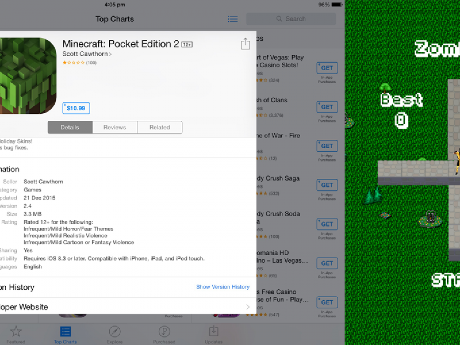 Minecraft: Pocket Edition 2 is unofficial, not developed by Mojang