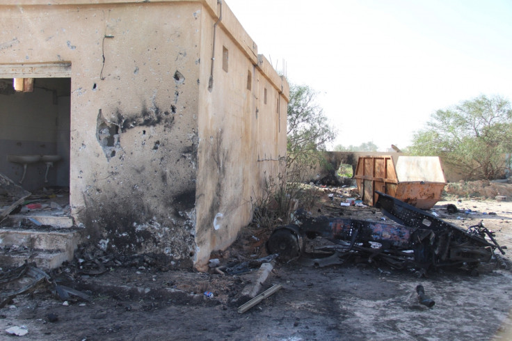 Bomb blast wreckage in Zliten