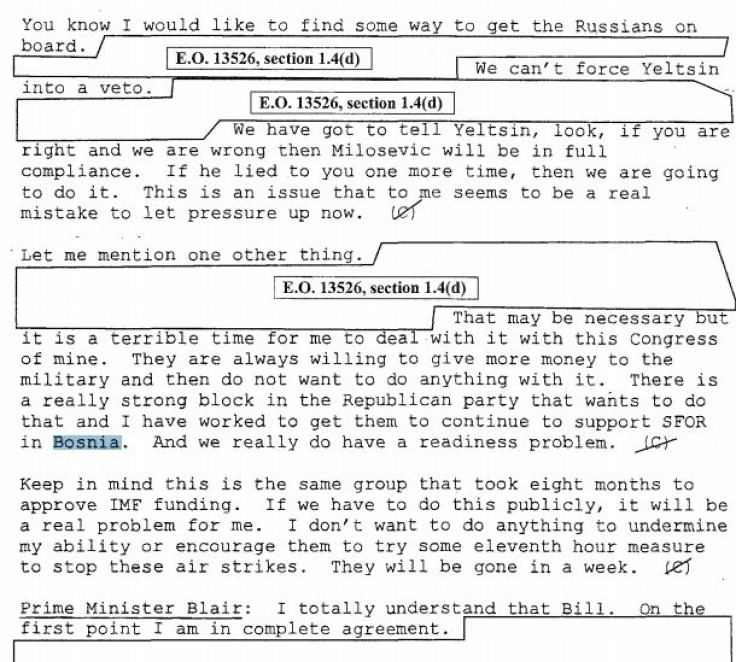 Clinton Blair Transcripts