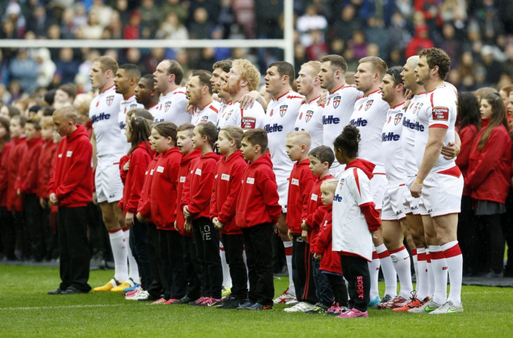 English rugby players singing