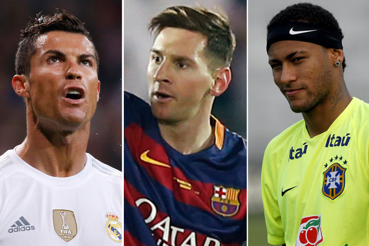 Cristiano Ronaldo, Lionel Messi and Brazilian Neymar