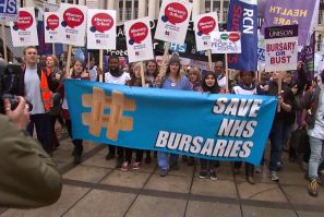 Student nurse protest over bursary changes