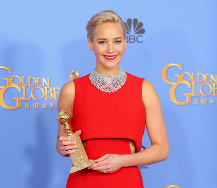 Jennifer Lawrence at the 2016 Golden Globes
