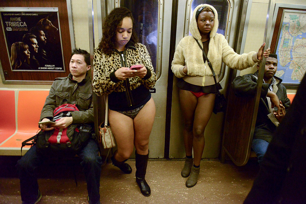 No Pants Subway Ride 2016: London commuters strip down to