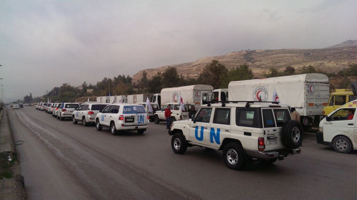 WFP trucks arrive in Madaya