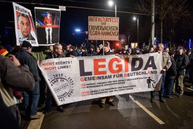 Far-right demonstrators in Leipzig protested against the New Year's sex attacks