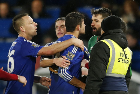 Diego Costa clashes with Boaz Myhill