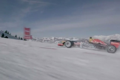 Max Verstappen drives Red Bull F1 car around Austrian ski slopes