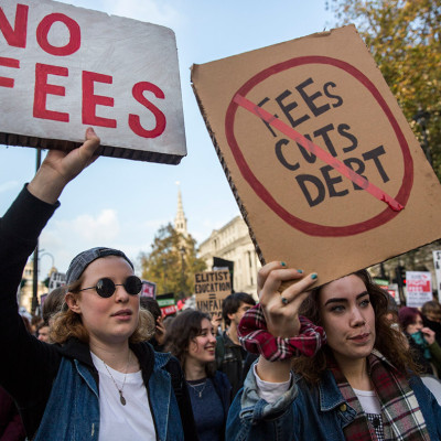 University fees and cuts protest