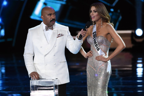 Steve Harvey and Miss Colombia