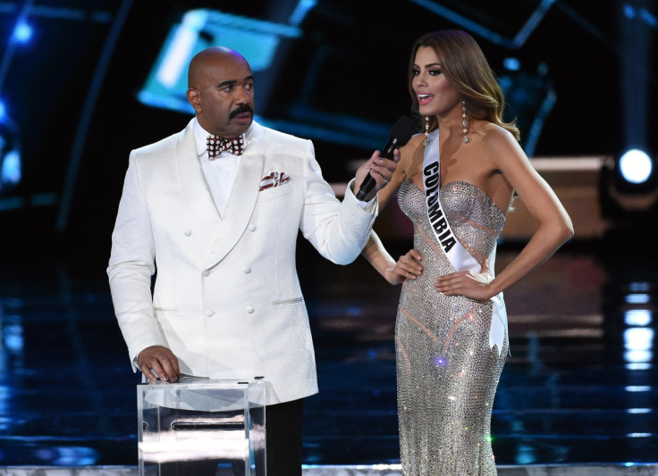 Steve Harvey and Miss Colombia