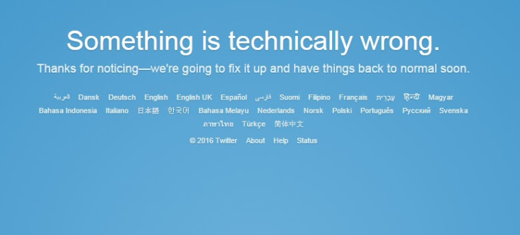 Twitter error