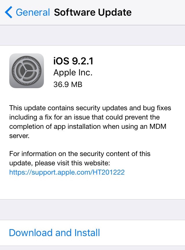iOS 9.2.1 final