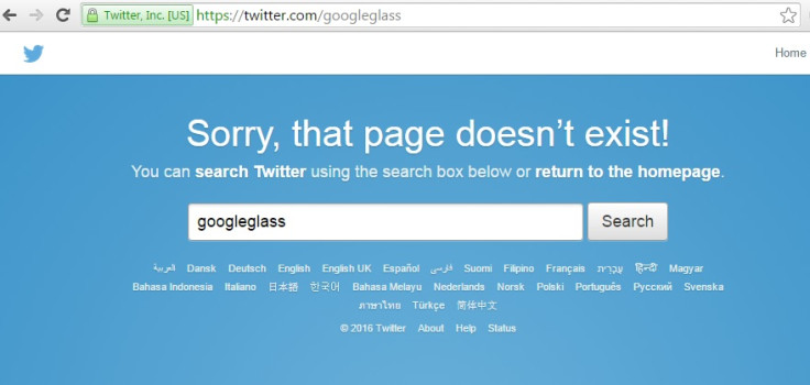 Google Glass Twitter account error