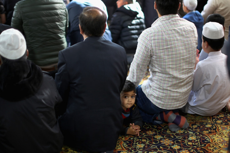 British Muslims pray in mosque