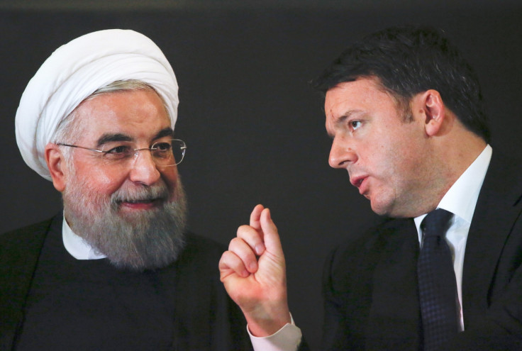 Matteo Renzi Rouhani Iran statues