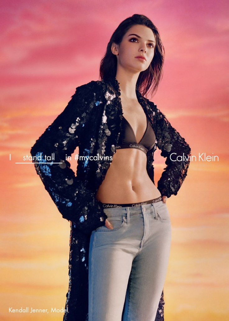 kendall jenner for #mycalvins campaign