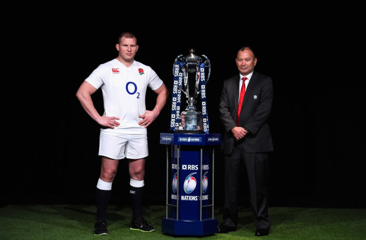 Dylan Hartley and Eddie Jones